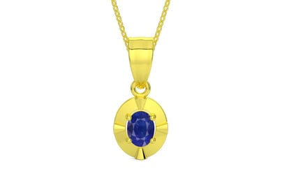 Panchdhatu Thailand Blue Sapphire Pendant Prime Quality (P11)