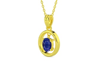 Panchdhatu Thailand Blue Sapphire Pendant Prime Quality (P2)