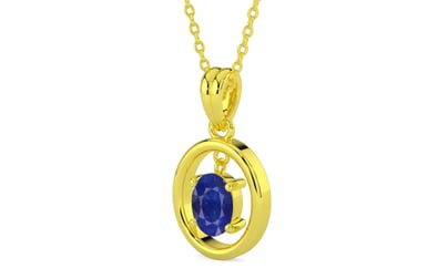 Panchdhatu Thailand Blue Sapphire Pendant Prime Quality (P2)