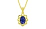 Panchdhatu Thailand Blue Sapphire Pendant Prime Quality (P3)