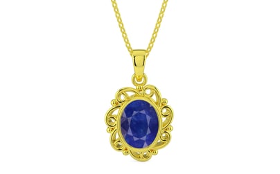 Panchdhatu Thailand Blue Sapphire Pendant Prime Quality (P5)