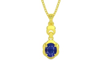 Panchdhatu Thailand Blue Sapphire Pendant Prime Quality (P6)