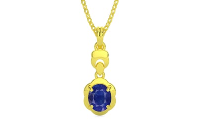 Panchdhatu Thailand Blue Sapphire Pendant Prime Quality (P6)
