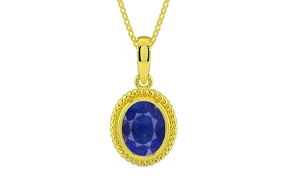 Panchdhatu Thailand Blue Sapphire Pendant Prime Quality (P7)