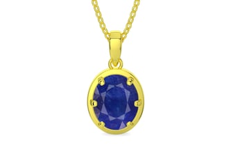 Panchdhatu Thailand Blue Sapphire Pendant Prime Quality (P8)