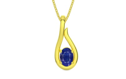 Panchdhatu Thailand Blue Sapphire Pendant Prime Quality (P9)