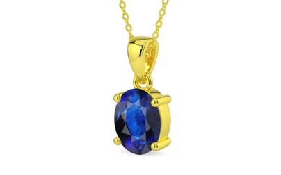 Panchdhatu Thailand Blue Sapphire Pendant Rare Quality (P10)