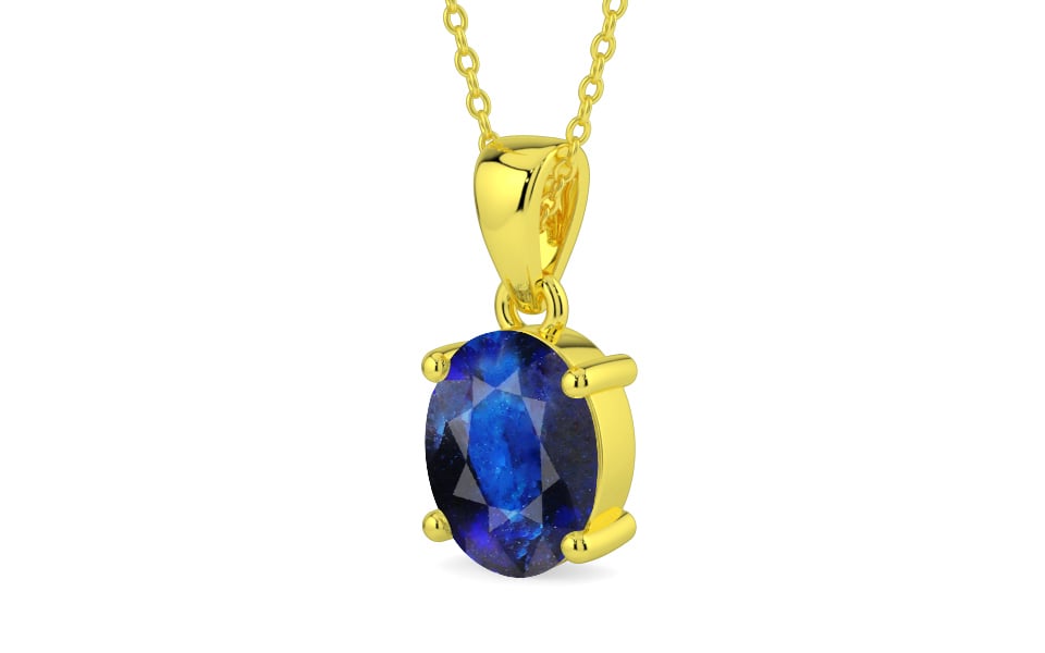 Panchdhatu Thailand Blue Sapphire Pendant Rare Quality (P10)