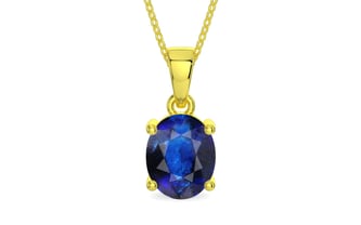 Panchdhatu Thailand Blue Sapphire Pendant Rare Quality (P10)