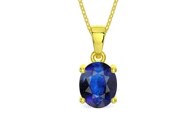 Panchdhatu Thailand Blue Sapphire Pendant Rare Quality (P10)