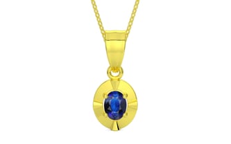 Panchdhatu Thailand Blue Sapphire Pendant Rare Quality (P11)