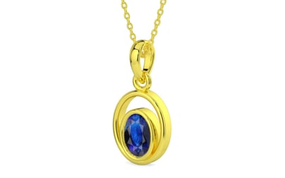 Panchdhatu Thailand Blue Sapphire Pendant Rare Quality (P12)