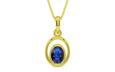 Panchdhatu Thailand Blue Sapphire Pendant Rare Quality (P12)