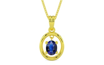 Panchdhatu Thailand Blue Sapphire Pendant Rare Quality (P2)