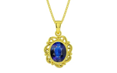 Panchdhatu Thailand Blue Sapphire Pendant Rare Quality (P5)