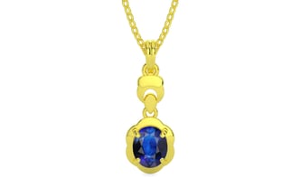 Panchdhatu Thailand Blue Sapphire Pendant Rare Quality (P6)