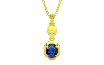 Panchdhatu Thailand Blue Sapphire Pendant Rare Quality (P6)