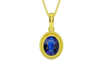 Panchdhatu Thailand Blue Sapphire Pendant Rare Quality (P7)