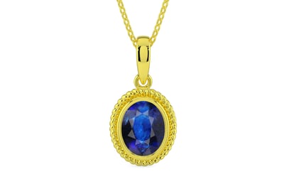 Panchdhatu Thailand Blue Sapphire Pendant Rare Quality (P7)