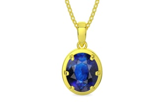 Panchdhatu Thailand Blue Sapphire Pendant Rare Quality (P8)