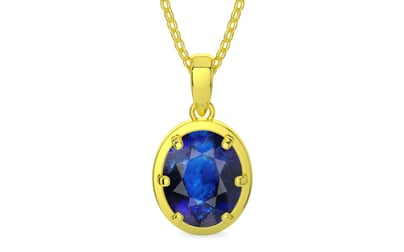 Panchdhatu Thailand Blue Sapphire Pendant Rare Quality (P8)