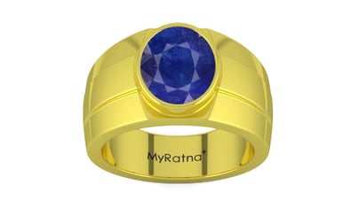 Panchdhatu Thailand Blue Sapphire Ring Prime Quality (R1)