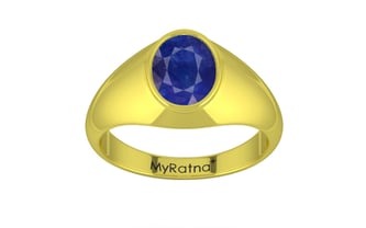 Panchdhatu Thailand Blue Sapphire Ring Prime Quality (R12)