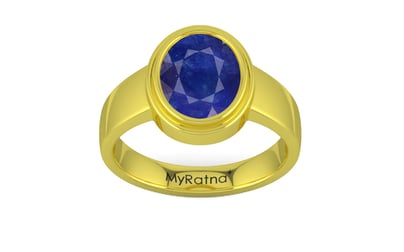 Panchdhatu Thailand Blue Sapphire Ring Prime Quality (R3)