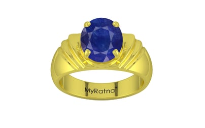 Panchdhatu Thailand Blue Sapphire Ring Prime Quality (R4)
