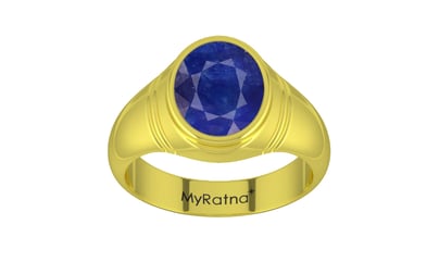 Panchdhatu Thailand Blue Sapphire Ring Prime Quality (R7)