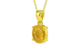 Panchdhatu Thailand Yellow Sapphire Pendant Fine Quality (P10)