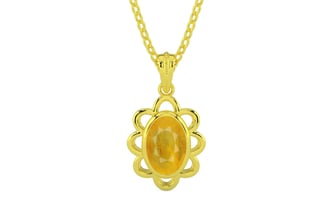 Panchdhatu Thailand Yellow Sapphire Pendant Fine Quality (P3)
