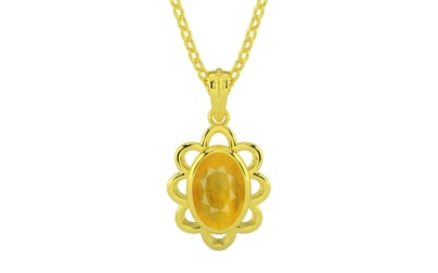 Panchdhatu Thailand Yellow Sapphire Pendant Fine Quality (P3)
