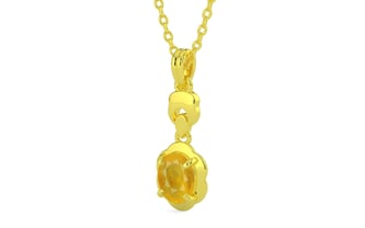 Panchdhatu Thailand Yellow Sapphire Pendant Fine Quality (P6)