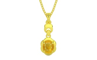 Panchdhatu Thailand Yellow Sapphire Pendant Fine Quality (P6)