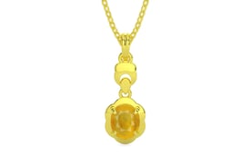 Panchdhatu Thailand Yellow Sapphire Pendant Fine Quality (P6)
