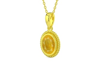Panchdhatu Thailand Yellow Sapphire Pendant Fine Quality (P7)