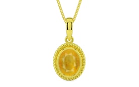 Panchdhatu Thailand Yellow Sapphire Pendant Fine Quality (P7)