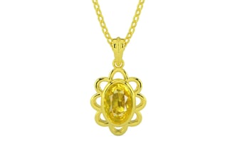Panchdhatu Thailand Yellow Sapphire Pendant Limited Quality (P3)