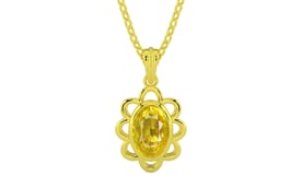 Panchdhatu Thailand Yellow Sapphire Pendant Limited Quality (P3)