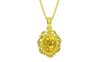 Panchdhatu Thailand Yellow Sapphire Pendant Limited Quality (P5)