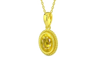 Panchdhatu Thailand Yellow Sapphire Pendant Limited Quality (P7)