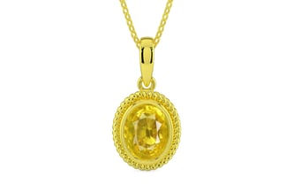 Panchdhatu Thailand Yellow Sapphire Pendant Limited Quality (P7)