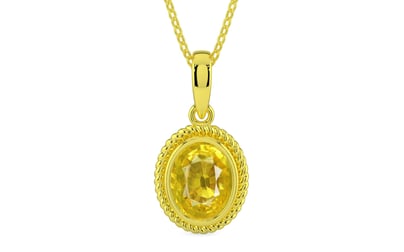 Panchdhatu Thailand Yellow Sapphire Pendant Limited Quality (P7)