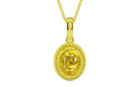 Panchdhatu Thailand Yellow Sapphire Pendant Limited Quality (P7)