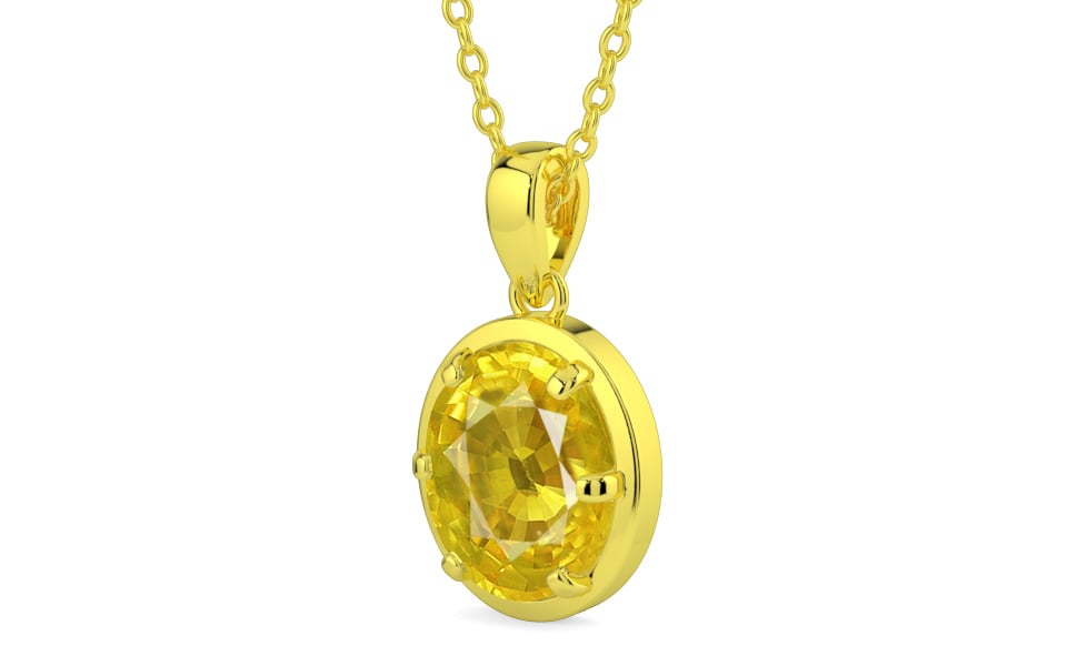 Panchdhatu Thailand Yellow Sapphire Pendant Limited Quality (P8)