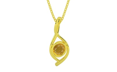Panchdhatu Thailand Yellow Sapphire Pendant Prime Quality (P1)