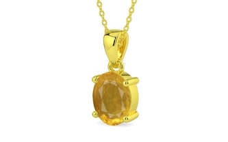 Panchdhatu Thailand Yellow Sapphire Pendant Prime Quality (P10)