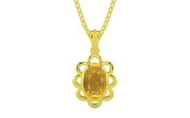 Panchdhatu Thailand Yellow Sapphire Pendant Prime Quality (P3)