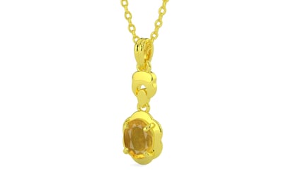 Panchdhatu Thailand Yellow Sapphire Pendant Prime Quality (P6)